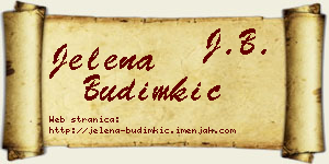 Jelena Budimkić vizit kartica